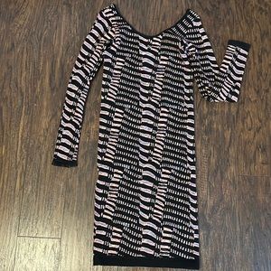 Bebe long sleeve midi dress